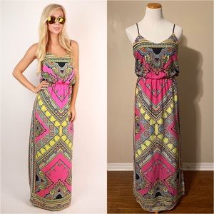 Bright aztec mandala maxi dress from Impressions
